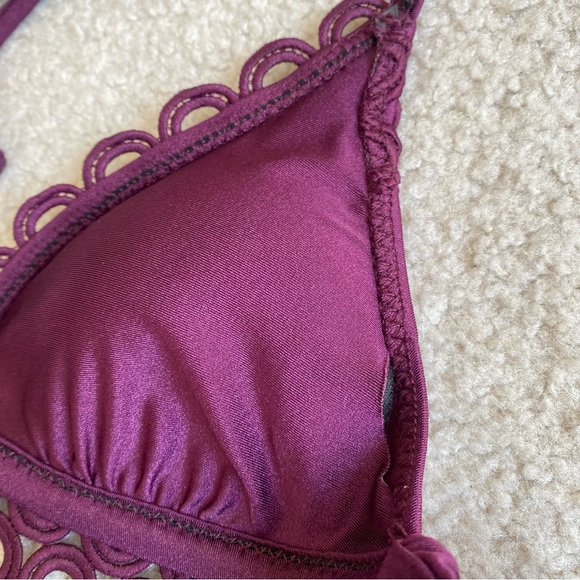 NWT Purple BECCA SWIM triangle bikini top, small - Picture 5 of 12